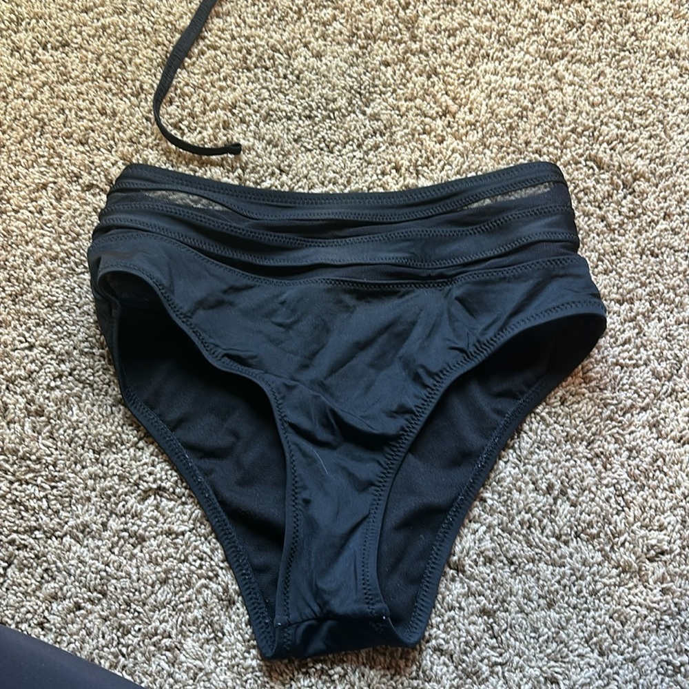 shade and shore high waist bottoms small. mesh top waist.